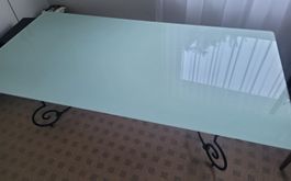 Tischplatte aus Glas  (ohne Gestell) 2m x 1m