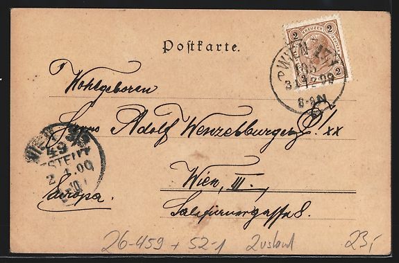 Cartoline postali: Philipp + Kramer Nr. IX /6: Schwein schr – Usato da Berlin venduto da bartko-reher 1