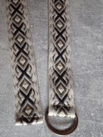 Ceinture tissée style ethnique - 120 cm - Tons beiges