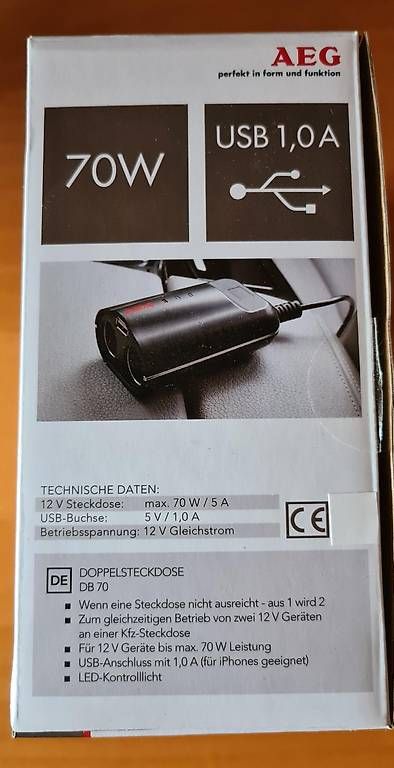 Unità & Adattatore: Double prise allume-cigares AEG DB70 – Usato da Cudrefin venduto da momopi 2