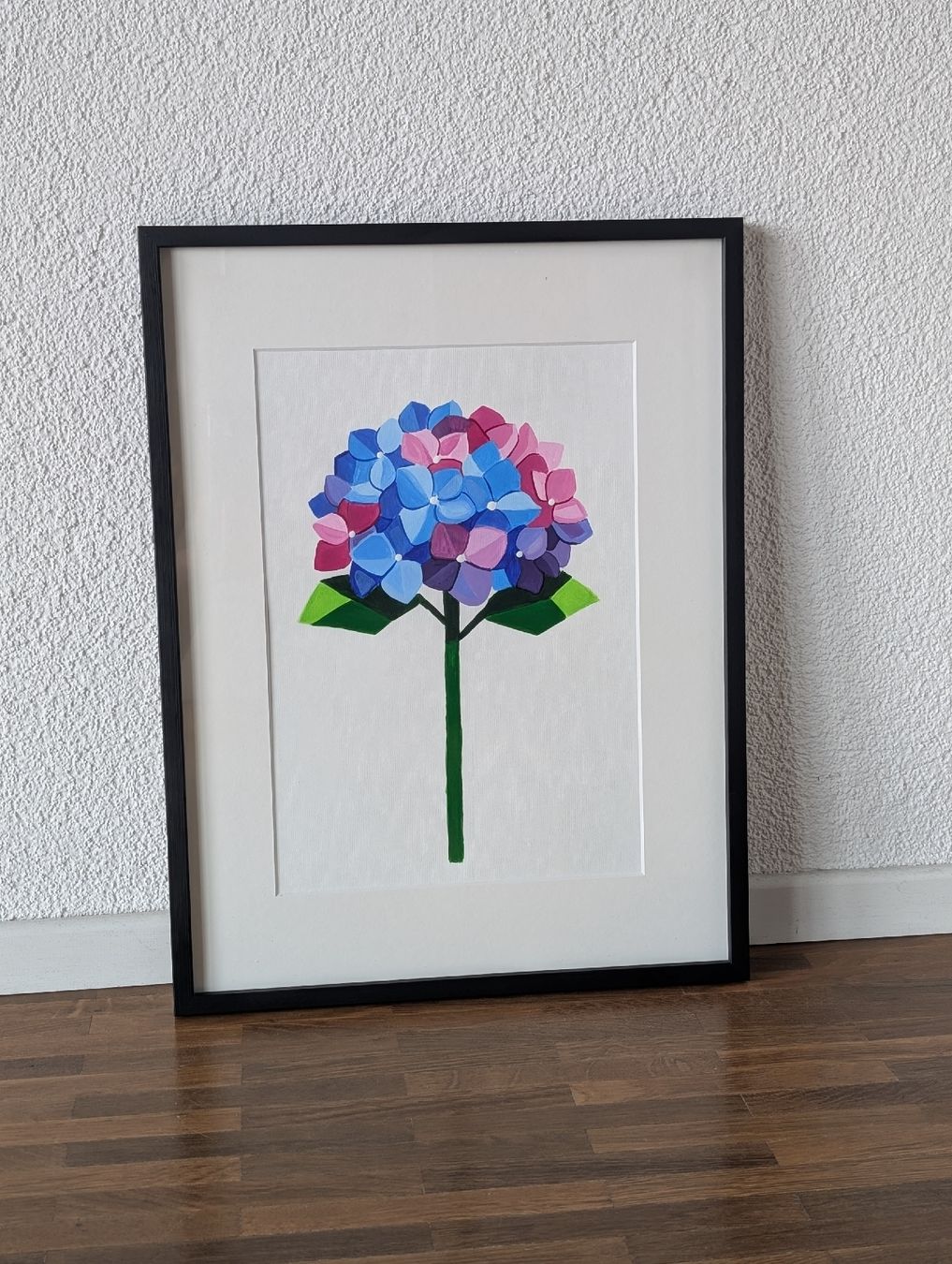 Gemälde: Hand Painted Hydrangea painting – New – Neu und originalverpackt aus Winterthur von LaVieColor