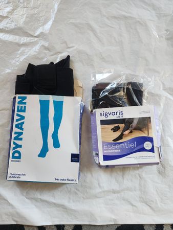 2 Bas de contention homme Dynaven & Sigvaris microfibre 2