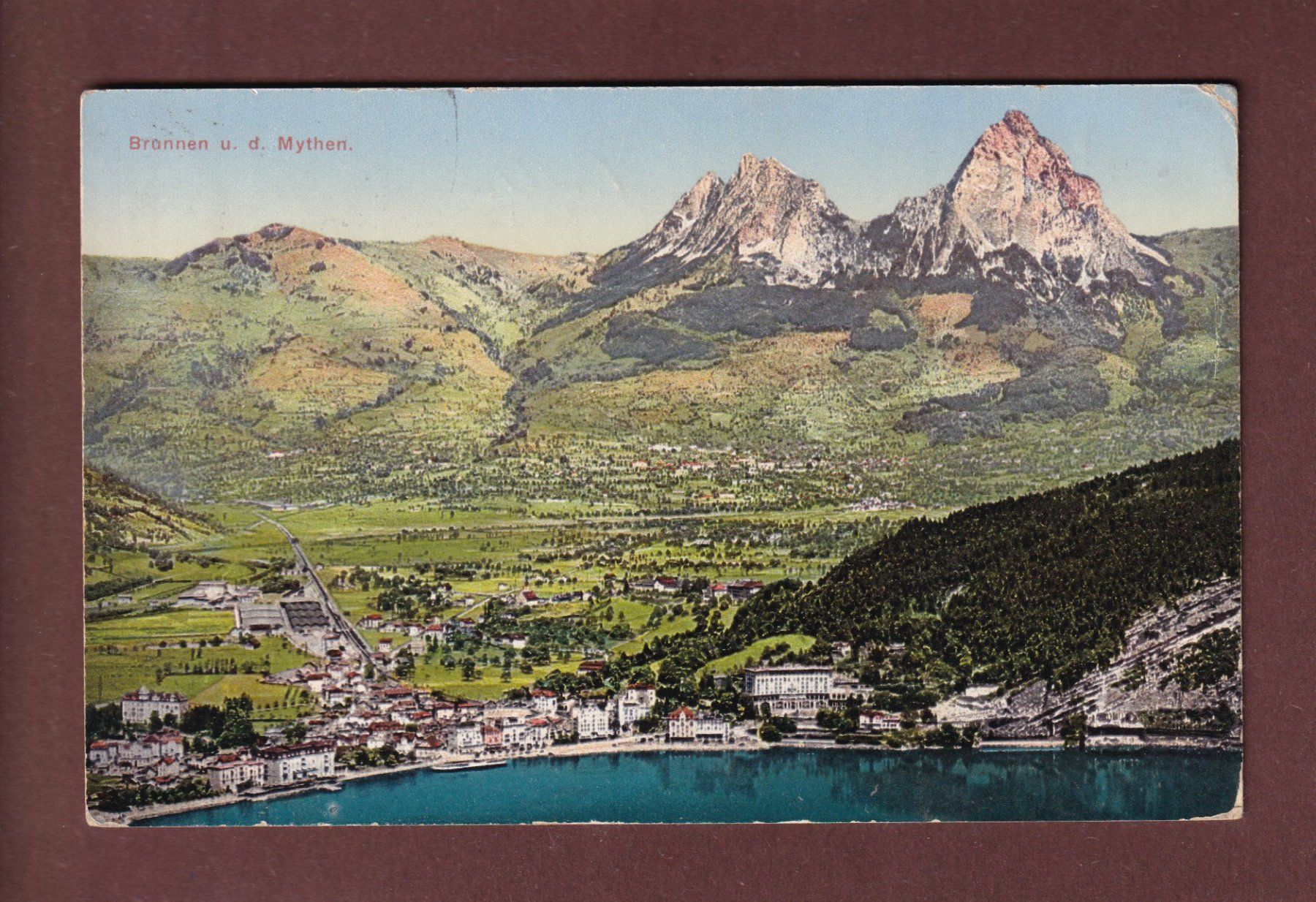 Ansichtskarten: BRUNNEN - Mythen - 1923 – Gebraucht aus Pully von nicecards-shop