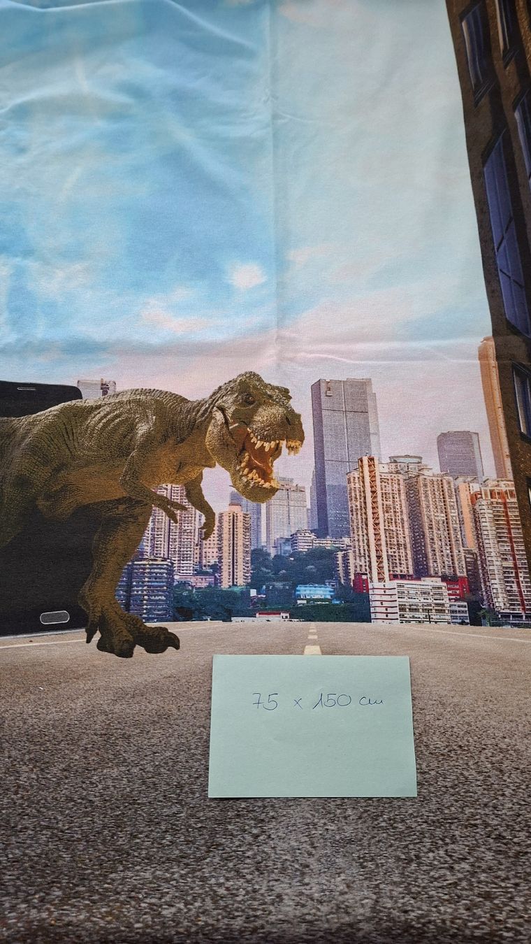 Tessuti: Dino-Stoff-Panel 75 x 150 cm Jersey – Nuovo (secondo la descrizione) da Safnern venduto da Brionne 2