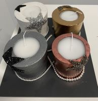 Advents Kerzen Dekoration  4 Kerzen auf Platte Neu