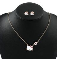 Hello Kitty: 1 set bijoux collier & boucles d'oreille *NEUF*
