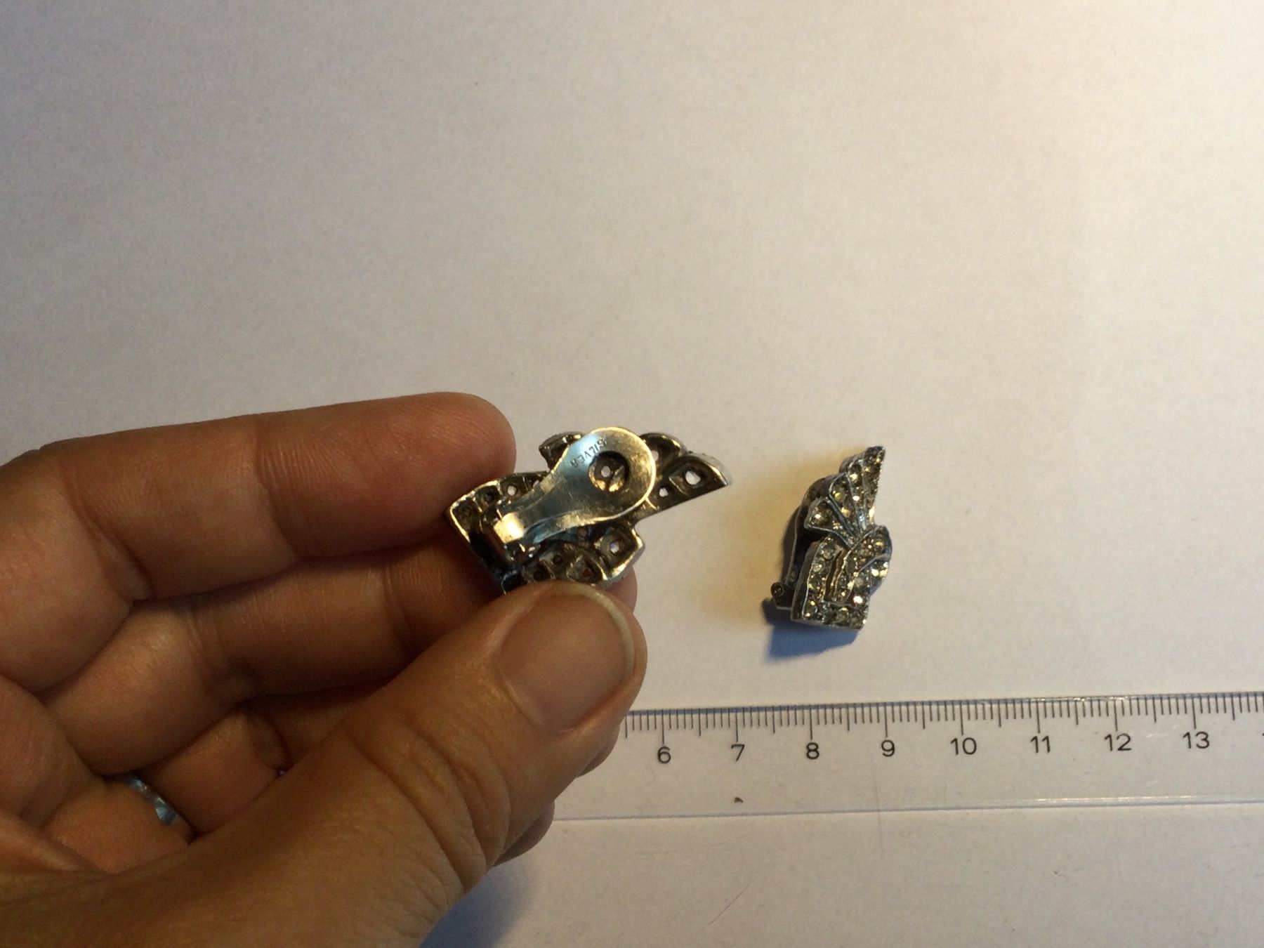Orecchini pendenti & Orecchini a lobo: Art Deco Silber Strass Ohrringe 1920 – Usato da Niederhasli venduto da YHHC 3