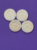 1/2 Fr. 1913, 1914, 1920, 1921 sehr schön