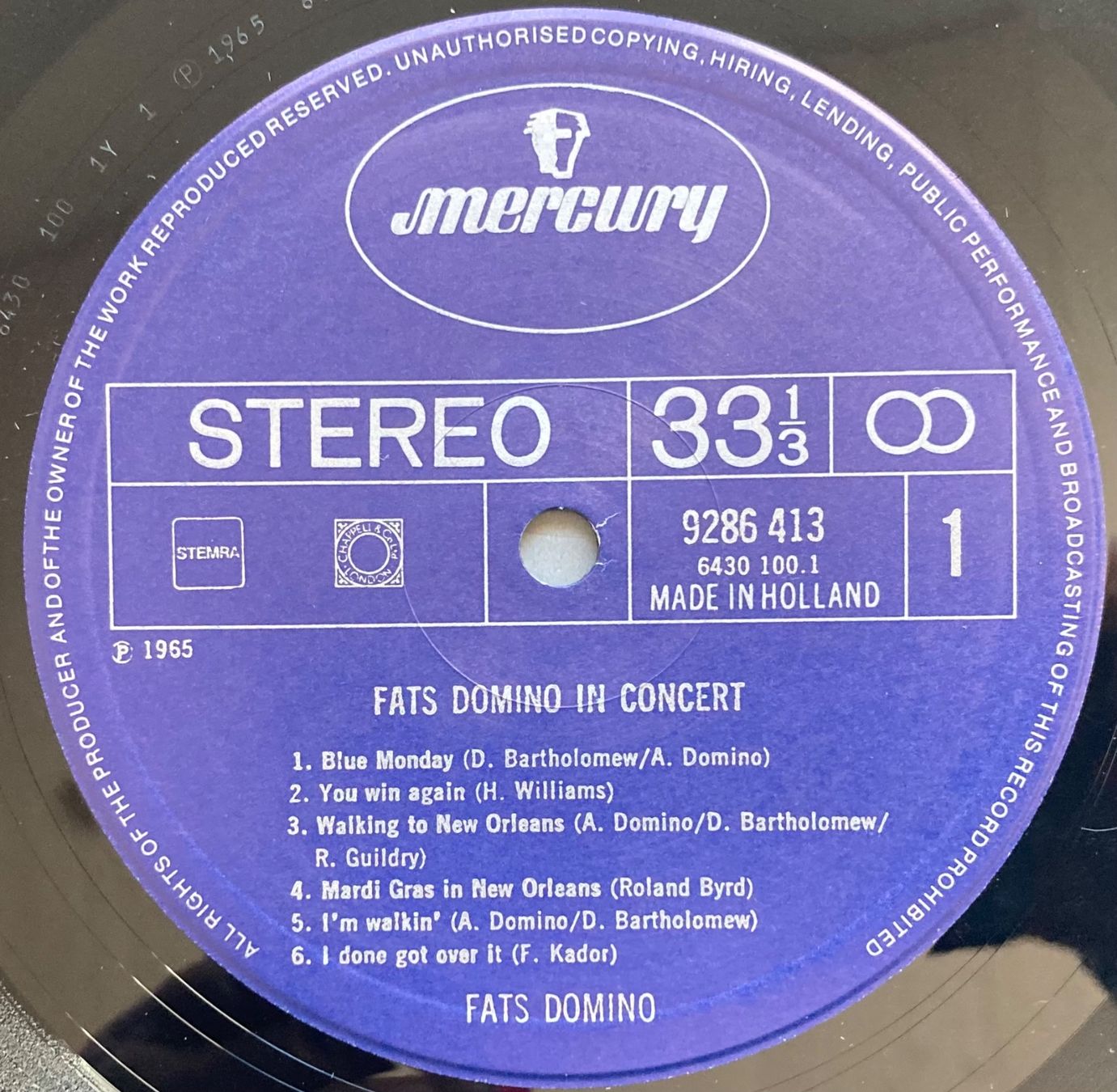 Dischi in vinile: FATS DOMINO - IN CONCERT! – Usato da Poliez-Pittet venduto da Newtown-Records 3