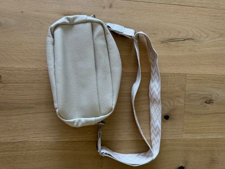 Trendige beige Crossbody Bag mit Muster-Riemen