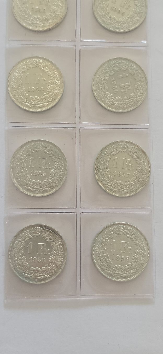 Tutti le monete: Suite piece 1chf 1939 a 1958 ab 1.- – Usato da Fribourg venduto da yan_z5fr 2