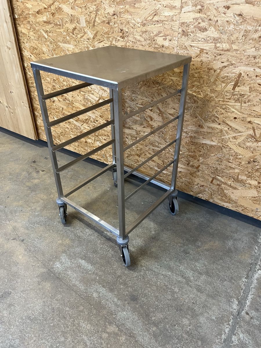 Cucine complete: Robuster Chromstahl Wagen 102 cm hoch – Usato da Dittingen venduto da Cervolino77 1