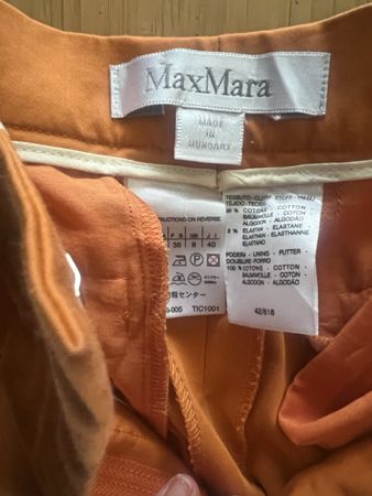 MaxMara Pantalon Orange Taille 38 – Style Élégant Été