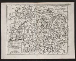Schweiz Kupferstichkarte von Robert 1748