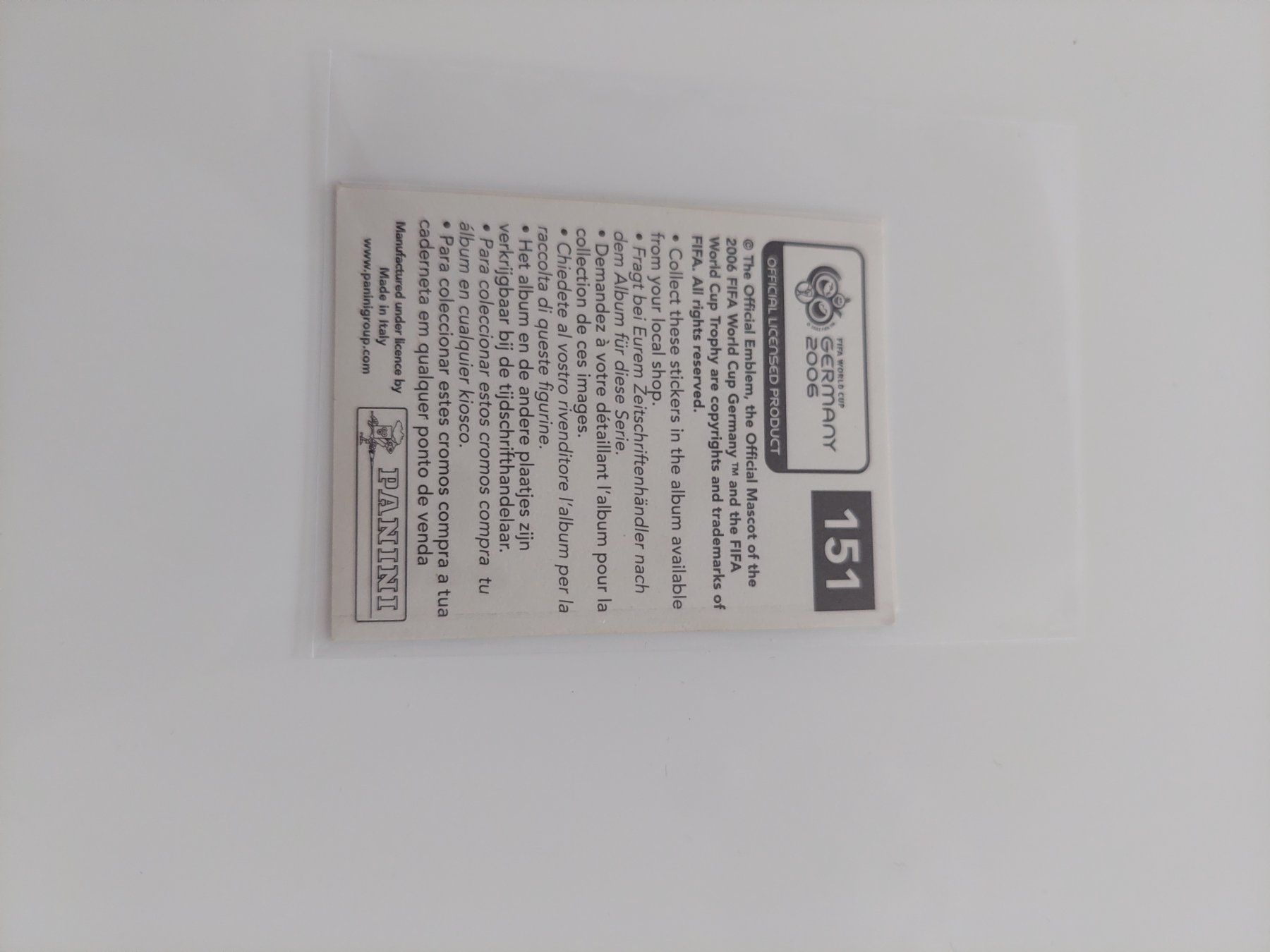 Panini Carte collezionabili: Schweder Wappen/Logo Glitzerbild WM 2006 – Usato da Köniz venduto da Toyscollect 1