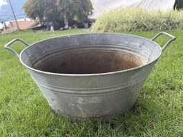 Alter Zinkwanne, Zinkzubet, Wäschezuber