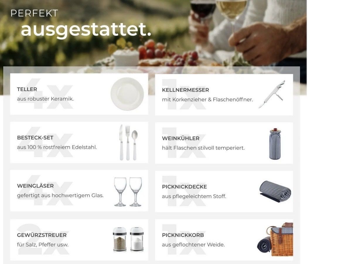 Altro per la casa: Picknicktasche – Nuovo e nell'imballaggio originale da Herisau venduto da eK61 2