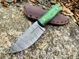 Damast Messer feststehend HANDMADE 21cm ODERMATT No. 75 NEU