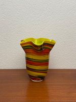 Bunte Murano Glas Vase Fazzoletto Glasvase 80s Design