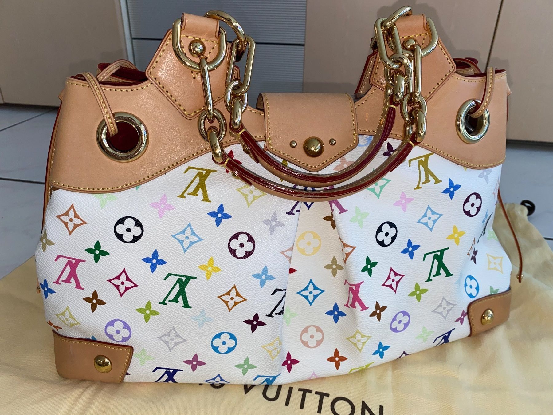 Louis Vuitton Borse da donna: Original Louis Vuitton URSULA Multicolor Blanc mit Kaufbeleg – Nuovo (secondo la descrizione) da Suhr venduto da 1stclass 2