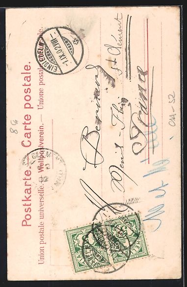 Cartoline postali: Litho Einsiedeln, Innenansicht der Kirch – Usato da Berlin venduto da bartko-reher 1