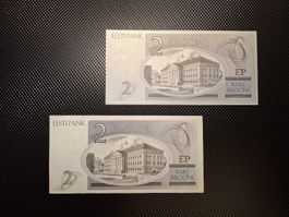 2 Krooni Estland Banknoten