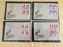 4 FDC Official Olympische Sommerspiele MONTREAL 1976