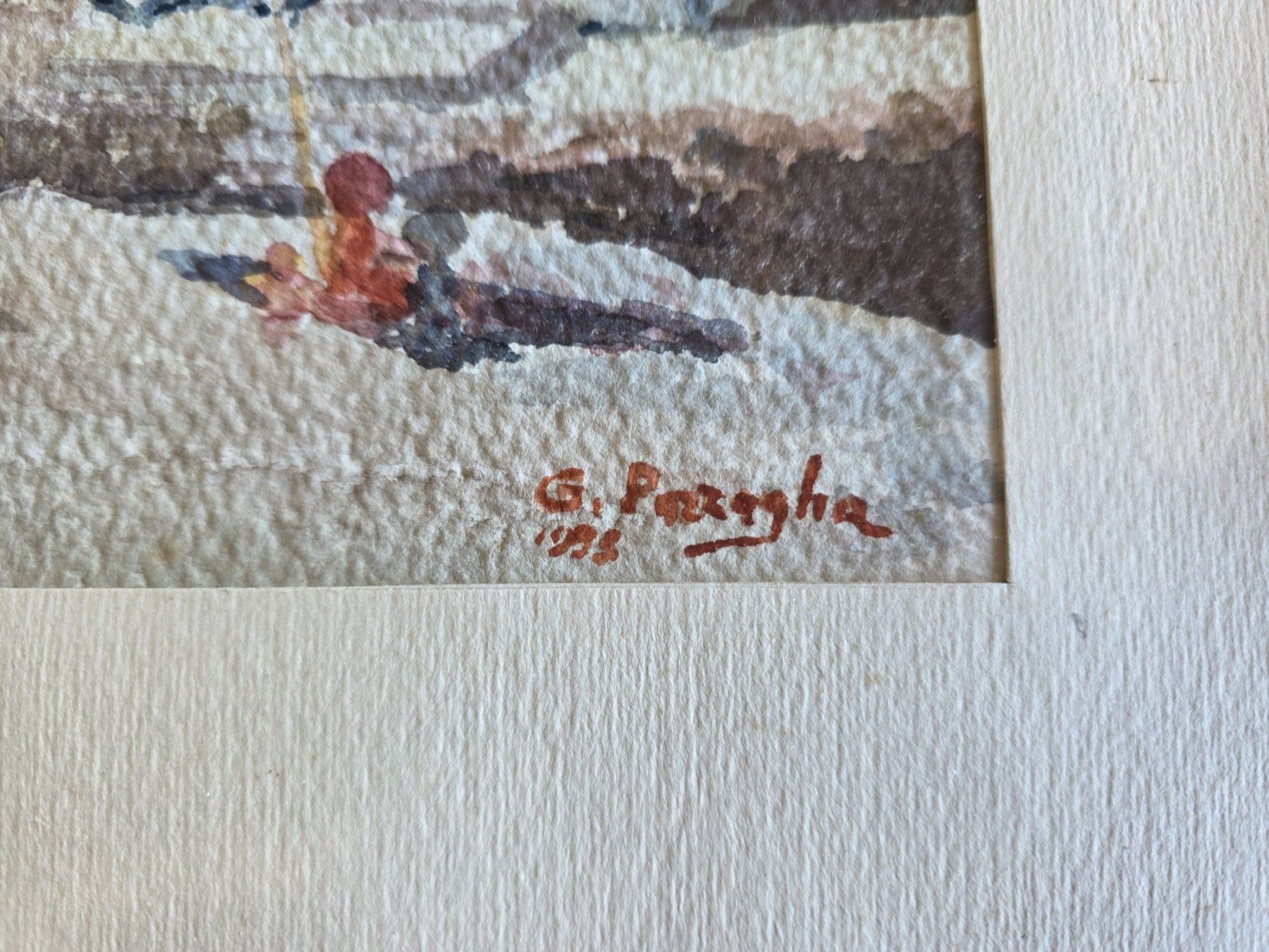 Gemälde: tolles Bild Gemälde Aquarell Strand Szene – Gebraucht aus Walterswil BE von Lonitti 2