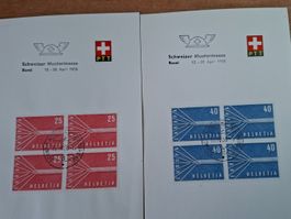 CH332 - 2 feuillets PTT Muster Messe Europa 1957