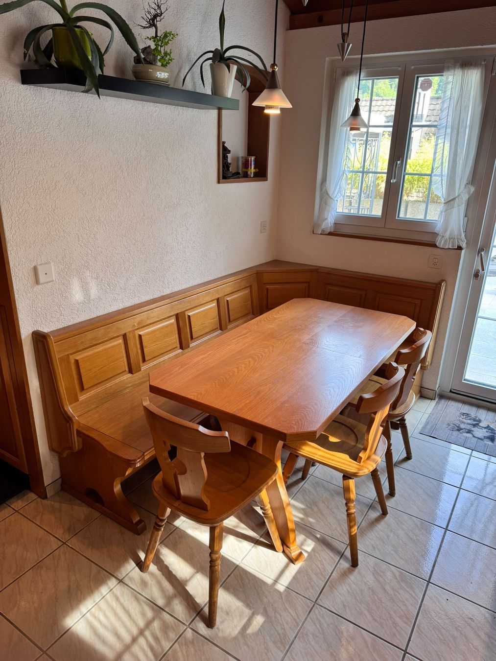 Panchine: Eckbank mit Tisch massiv Holz – Usato da waldenburg venduto da vr161069