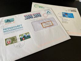 Werbebriefe Berge Umwelt Vordruck + Briefmarke 396 445 453