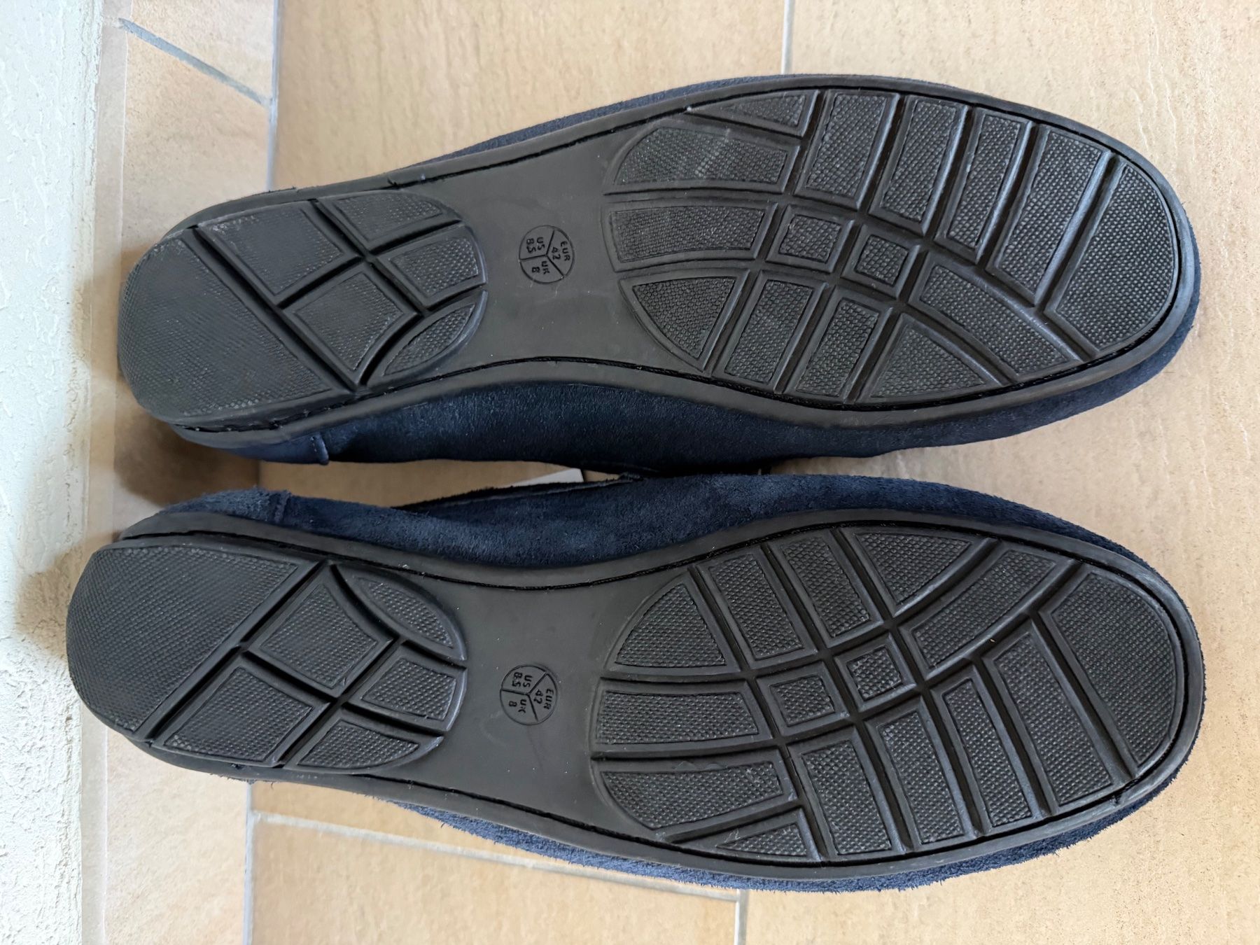 Herrenschuhe: Mocassins en daim bleu, p. 42 – Neu (gemäss Beschreibung) aus St-Gingolph von GoldenKeys 5