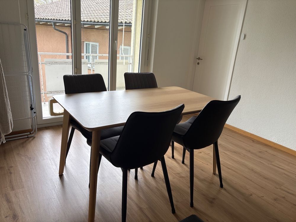 Ikea Set di tavolo e panche: IKEA LISABO dining table + 4 comfortable chairs – Usato da Dübendorf venduto da ES0107