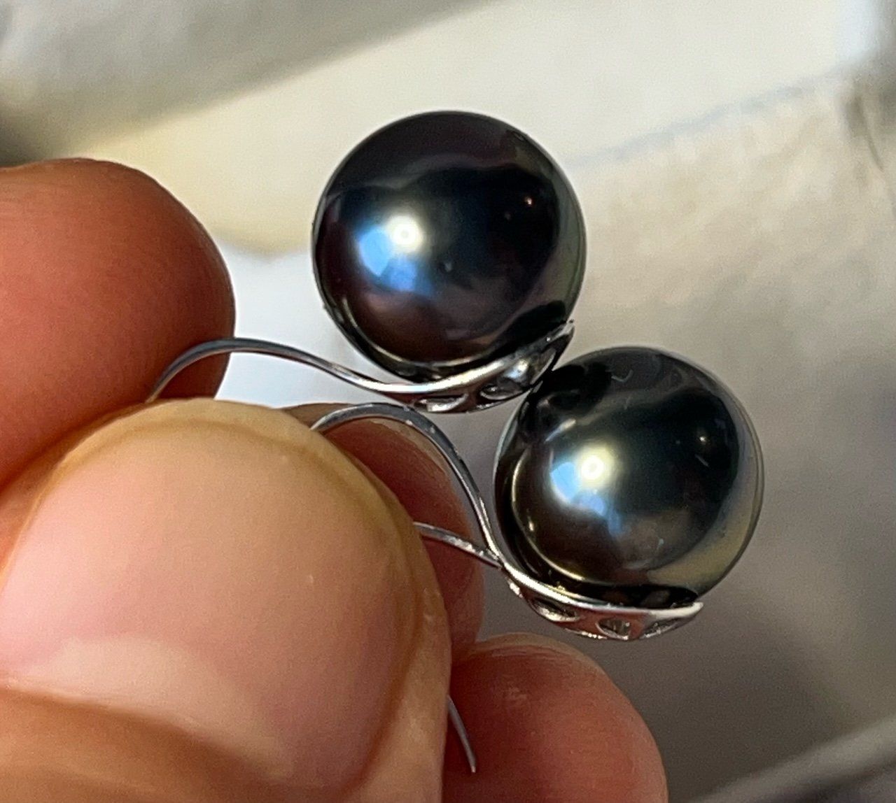 Ohrringe & -stecker: Ohrringe echte Tahitiperlen 18kt NICHT ENHANCED – Neu (gemäss Beschreibung) aus Bern von Steinfieber 4