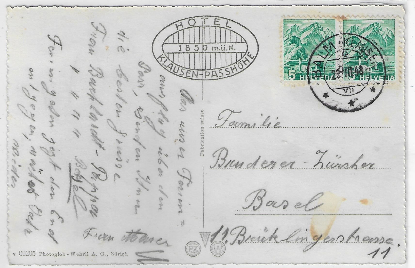 Cartoline postali: Hotel Klausen-Passhöhe – Usato da Ettingen venduto da Kartenplanet 1