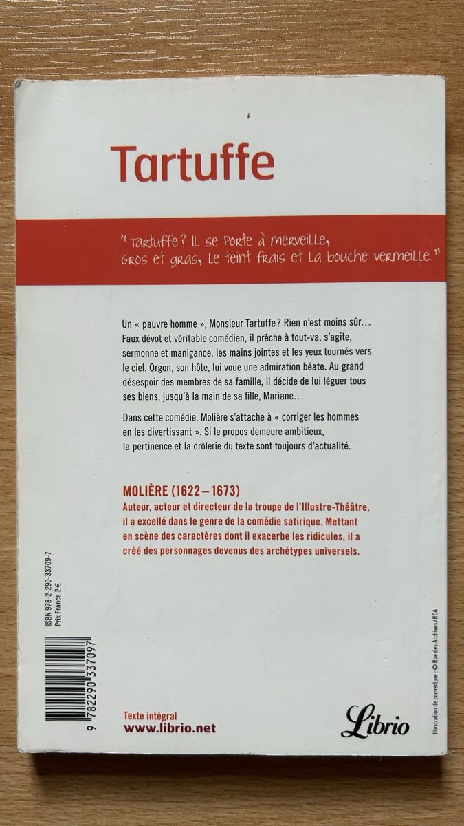 Libri: Tartuffe - Molière – Usato da Reigoldswil venduto da har_yz6k 1