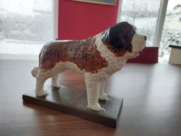Schöne grosse Bernhardiner-Figur aus Keramik