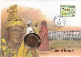 Münzbrief   Cote d'Ivoire