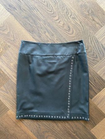 Leder-Jupe Gr. 34 schwarz von Seventy NEU