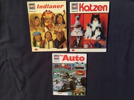 3 Was ist was Sachbucher Indianer Katzen Auto gebraucht