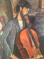 Attraktiver Geiger Modigliani 1884-1920 Bild Druck Copry