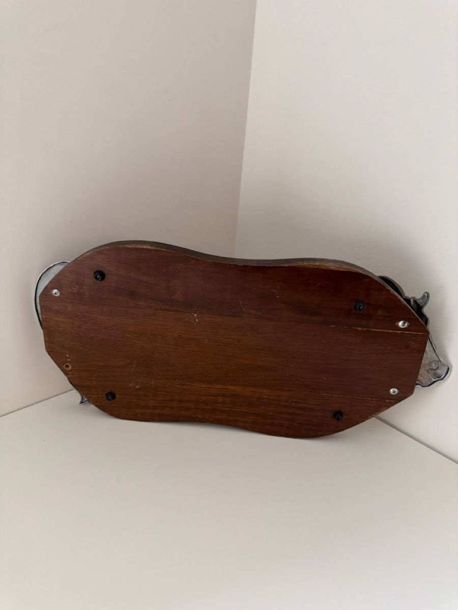Servierplatten: Vintage Schneidebrett mit Ochsenkopf Chromplatte – Gebraucht aus Gossau SG von sushifactory 6
