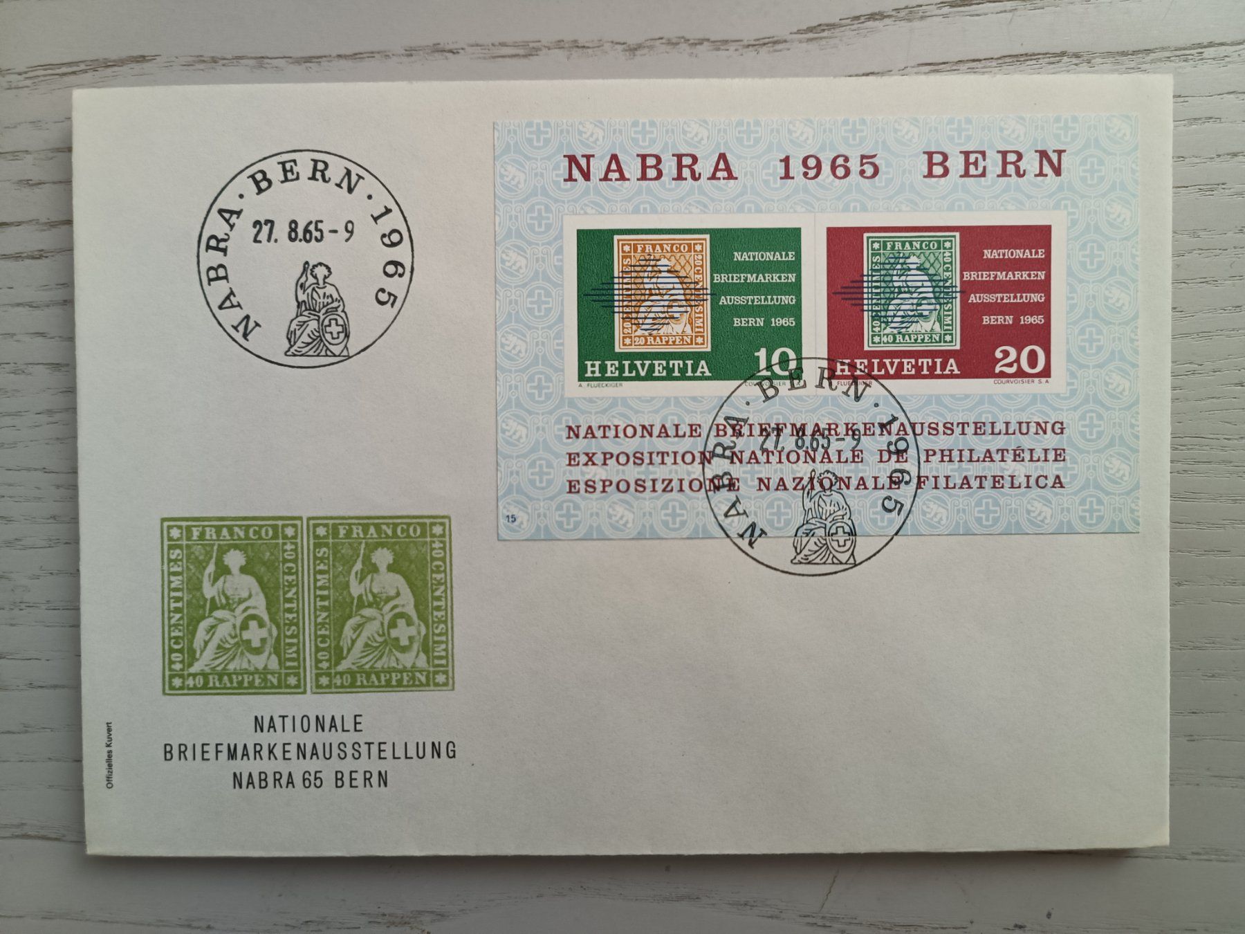 Alle Briefmarken: 1965 FDC NABA Bern – Gebraucht aus Dübendorf von goeggi79