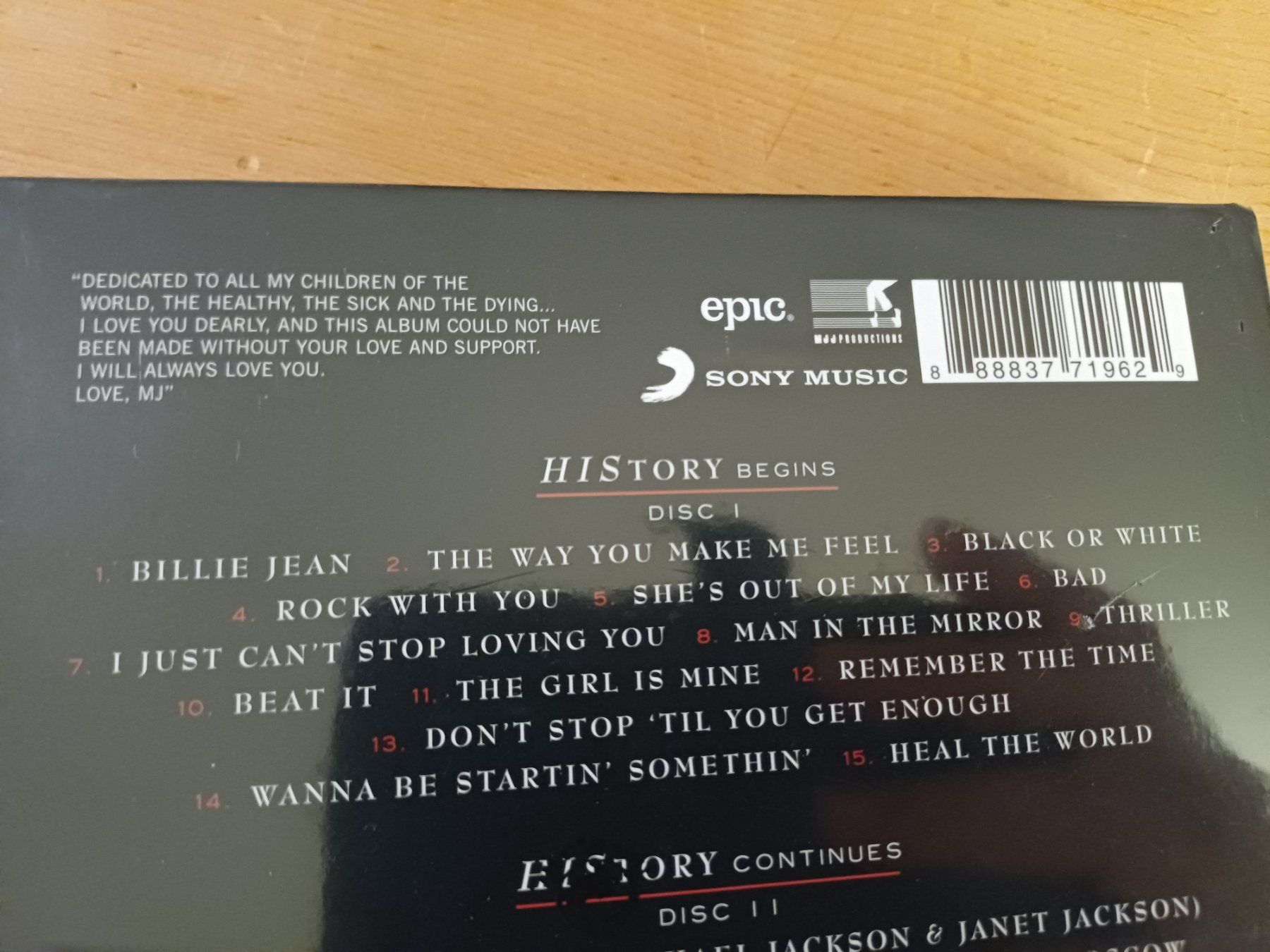 CD: Michael Jackson: History - Past, Present And Future - Book I – Nuovo e nell'imballaggio originale da Jona venduto da Rreto71 4