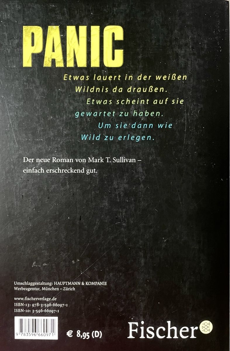 Libri: PANIC - MARK T. SULLIVAN - THRILLER - TASCHENBUCH – Usato da Buchs AG venduto da fischli610 1