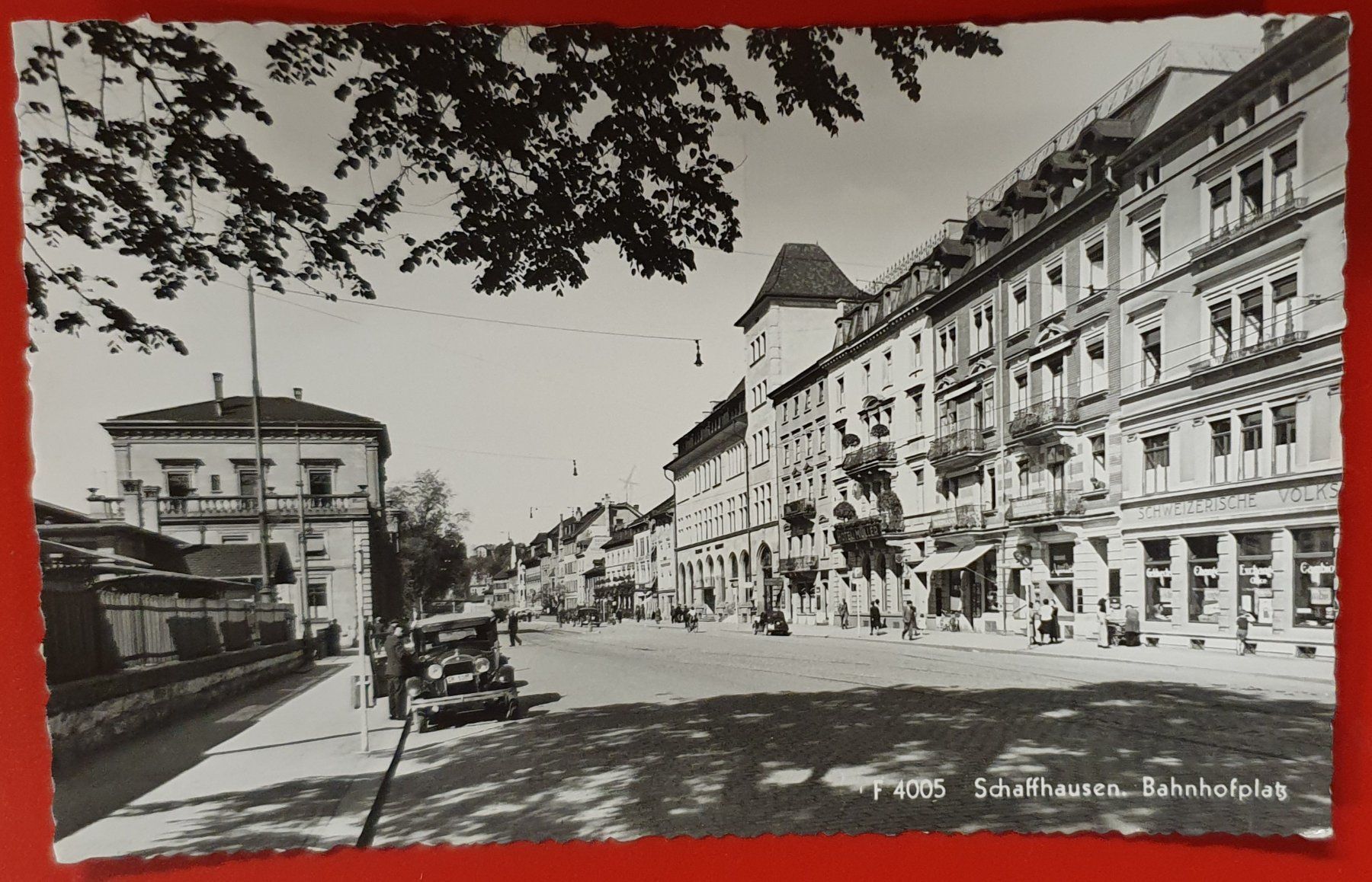 Cartoline postali: Schaffhausen 1944 - Bahnhofplatz – Usato da Kreuzlingen venduto da Rschweiz1