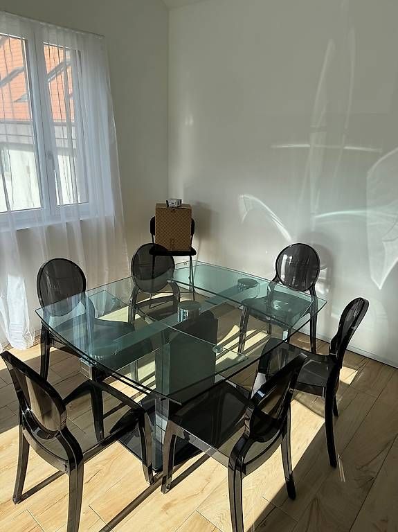 Calligaris Tavoli: Calligaris - Table avec rallonge en verre – Usato da Cheyres venduto da Floflo1468