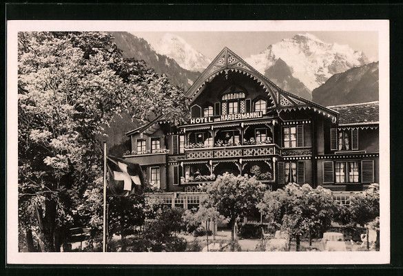 Cartoline postali: Interlaken-Unterseen, Hotel-Pension Hard – Usato da Berlin venduto da bartko-reher