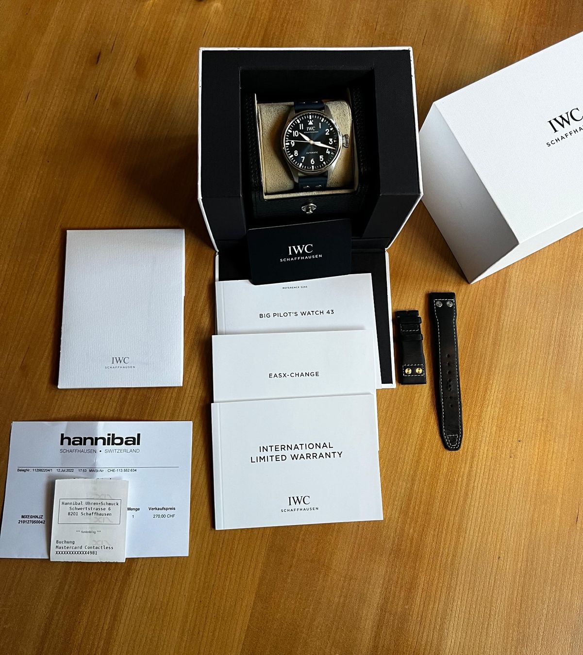 IWC Uhren: IWC Big Pilot 43, Full Set + Kautschukband – Gebraucht aus Schaffhausen von immervali 7