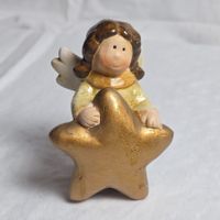 Engel Figur mit goldenem Stern – ca. 10 cm Deko